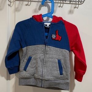 Marc Jacobs Kids Tri-Color Hoodie - Blue, Red, Gray